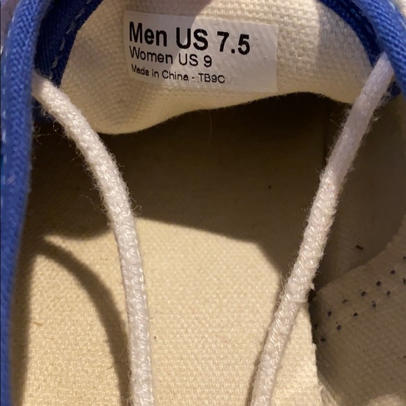 Blue Floral Print Vans - Picture 5 of 5